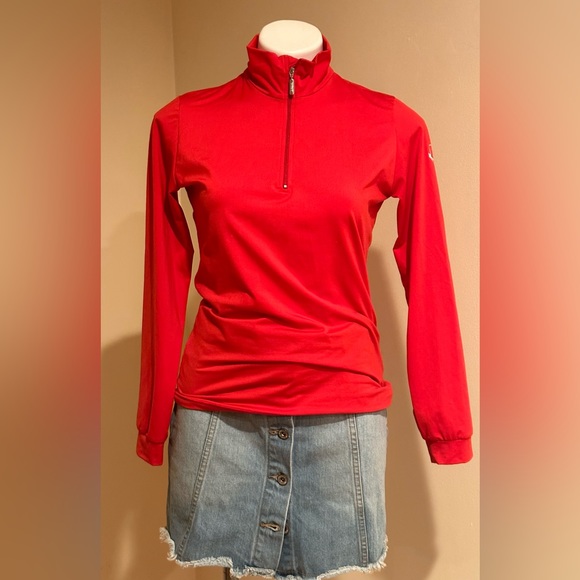 Vist SKI LONG SLEEVE FLEECE BLOUSE HALF Zip MADE IN ITALY Sz M - Picture 2 of 13